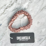 Bronzenes dünnes Seiden-Scrunchie