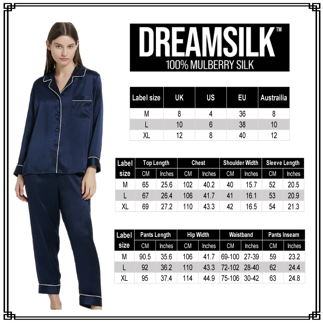 Black Silk Pyjamas - Dreamsilk