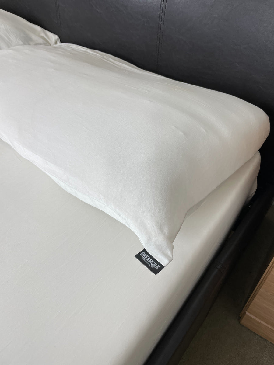 White Silk Pillowcase - Standard & Queen