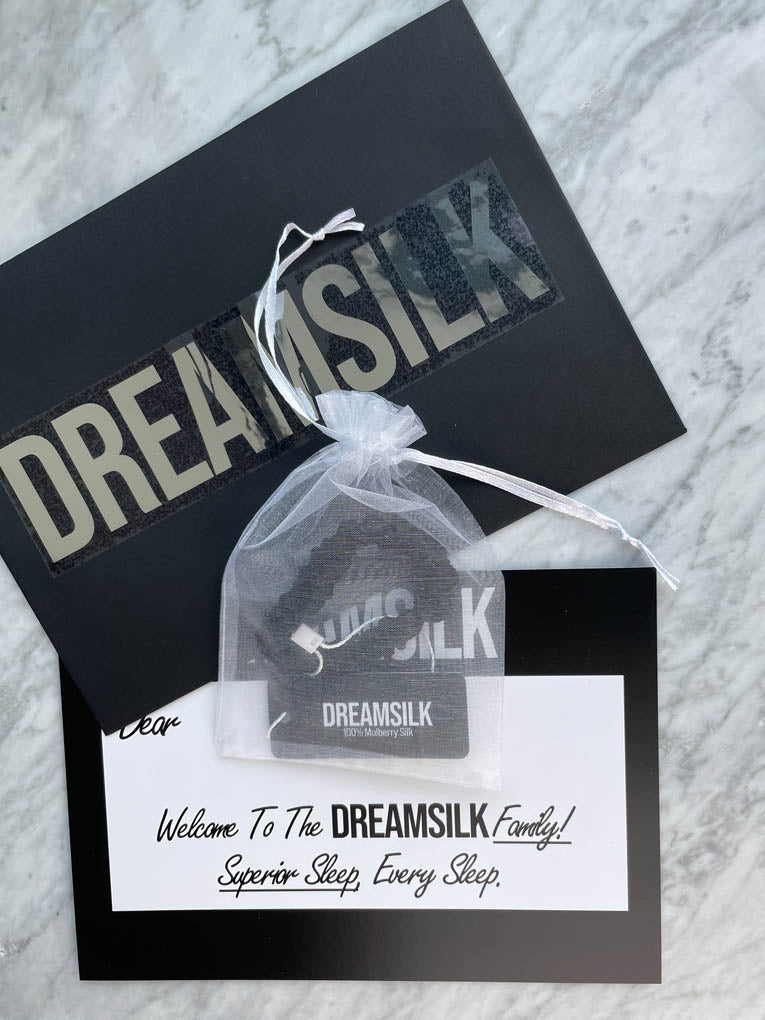 DREAMSILK scrunchie worn in the hair