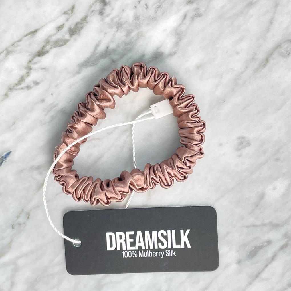 DREAMSILK scrunchie worn in the hair