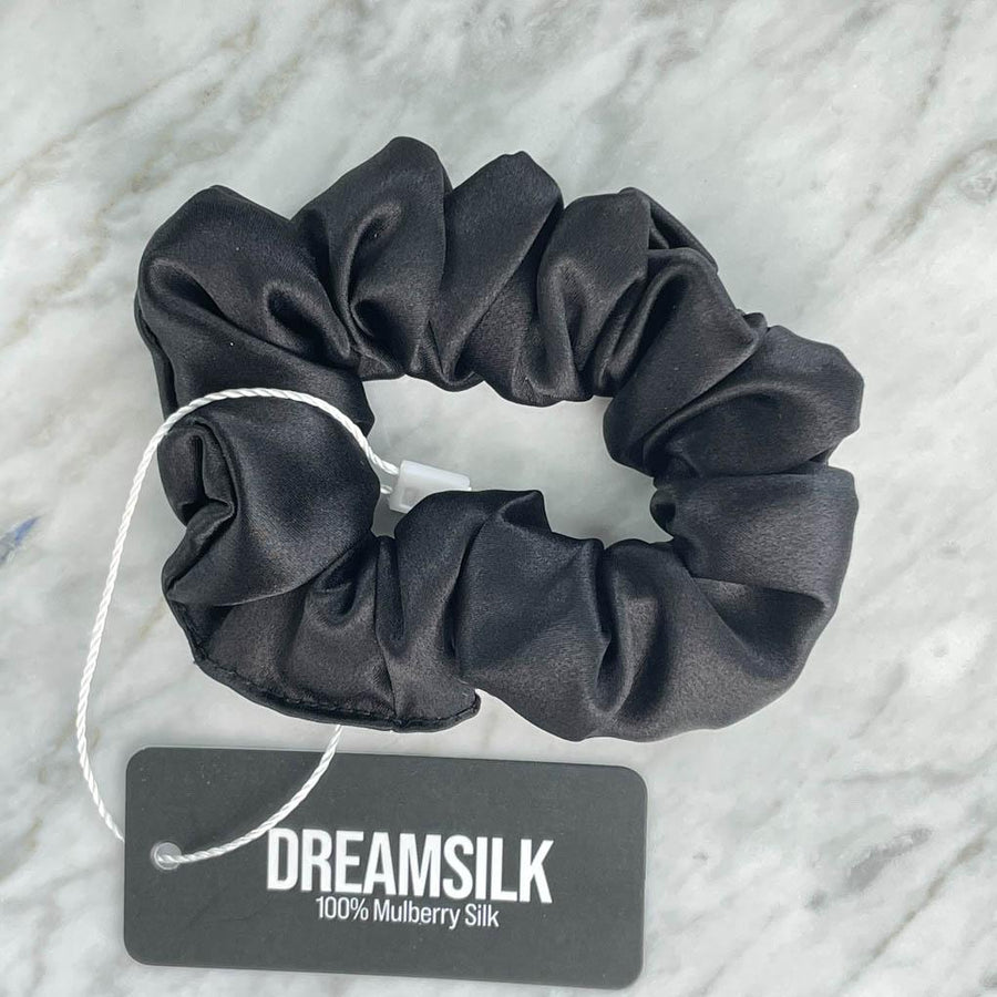 Black Silk Scrunchie - Regular