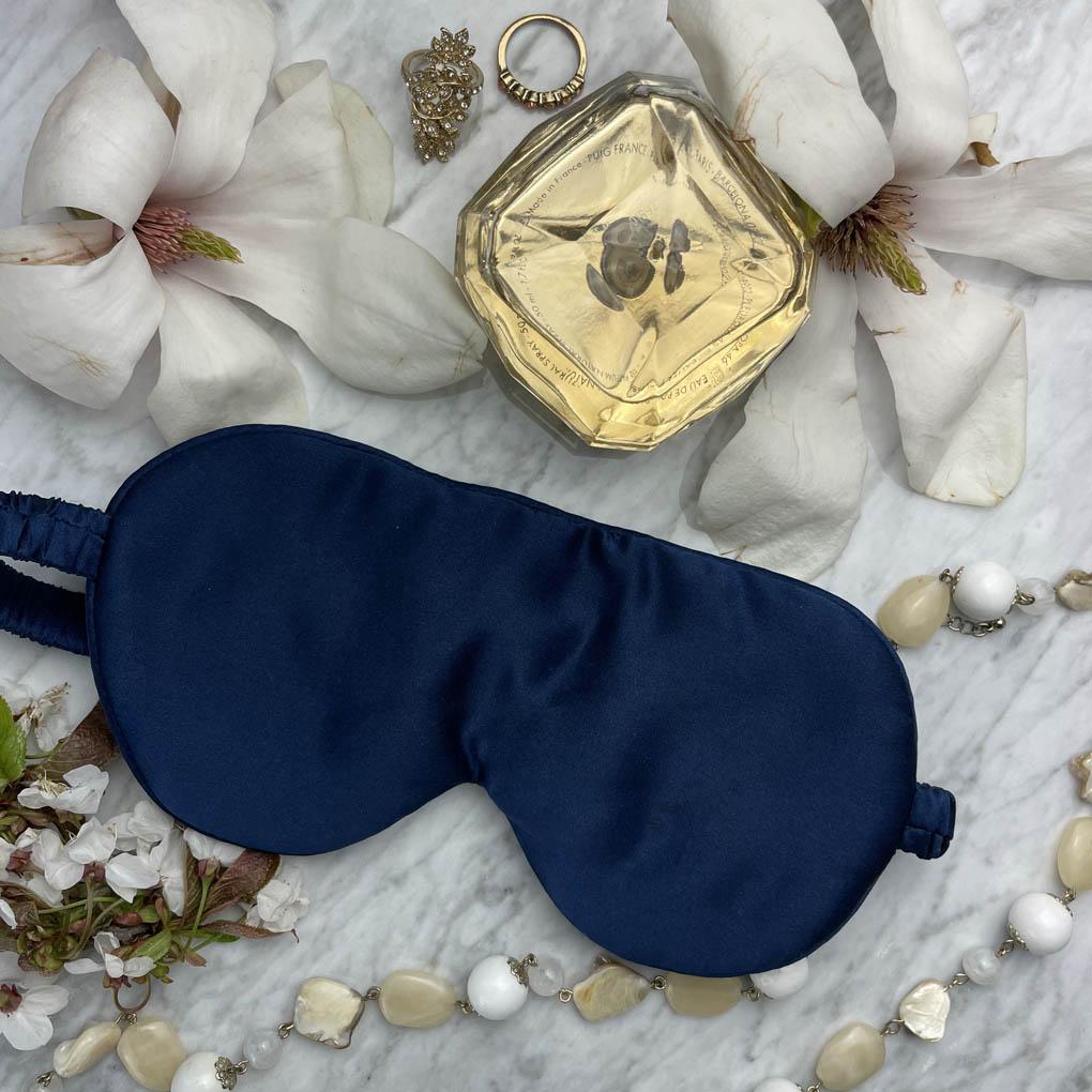 Adult's Silk Sleep Mask in Navy