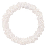 White Silk Scrunchie - Skinny
