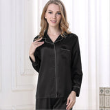 Black Silk Pyjamas - Dreamsilk