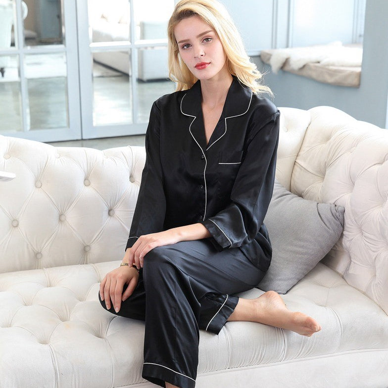 Black Silk Pyjamas - Dreamsilk